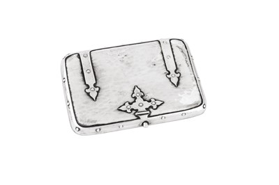 Lot 86 - An Edwardian sterling silver novelty cigarette case, London 1905 by James Dixon & Sons