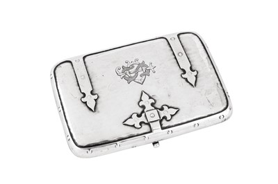 Lot 86 - An Edwardian sterling silver novelty cigarette case, London 1905 by James Dixon & Sons