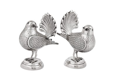 Lot 326 - A pair of mid-20th century Iraqi unmarked silver rose water sprinklers, Baghdad circa 1960
