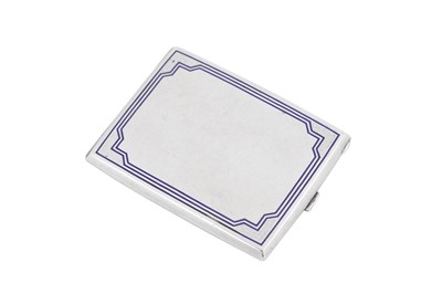 Lot 109 - An early 20th century Austrian 800 standard silver and enamel cigarette case, Vienna pre-1922