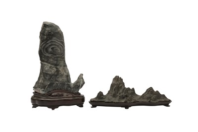 Lot 594 - TWO CHINESE SCHOLAR'S ROCKS.