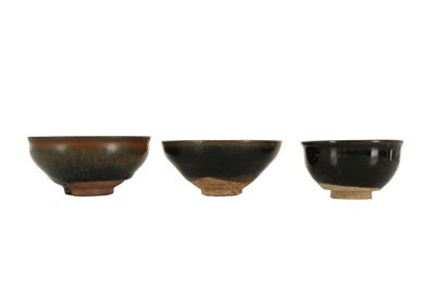Lot 504 - THREE CHINESE JIAN TEA BOWLS.