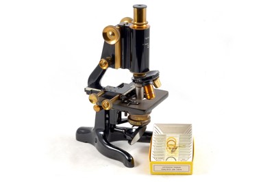 Lot 363 - A Good Watson & Sons Brass Service Microscope.