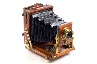 Lot 44 - A Good, Brass Bound, Quarter Plate Lancaster Imperial Instantagraph.