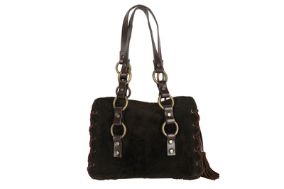 Lot 185 - Dolce & Gabbana Brown Shearling Shoulder Bag