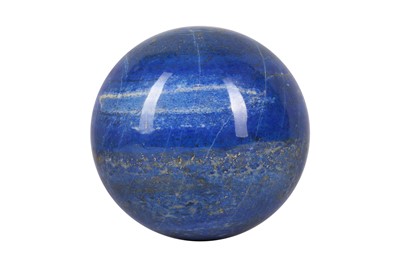 Lot 337 - A LARGE SOLID LAPIS LAZULI SPHERE