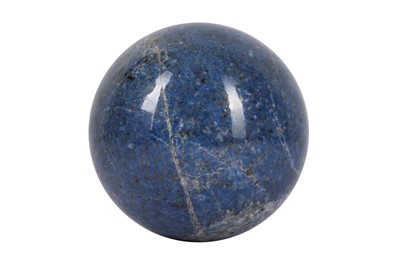 Lot 339 - A SOLID 'BLUE JEAN' LAPIS LAZULI SPHERE