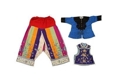 Lot 739 - THREE CHINESE CHILD'S GARMENTS.