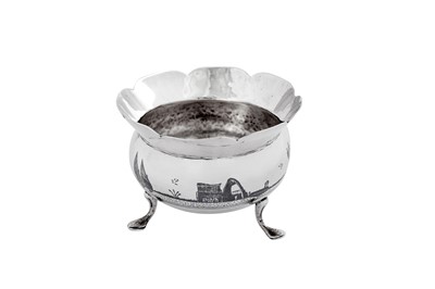 Lot 179 - An early 20th Iraqi silver and niello sugar bowl, Basra or Omara circa 1930