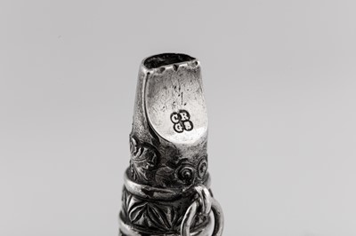 Lot 60 - A William IV sterling silver and coral babies rattle, London 1832 by Charles Reily & George Storer