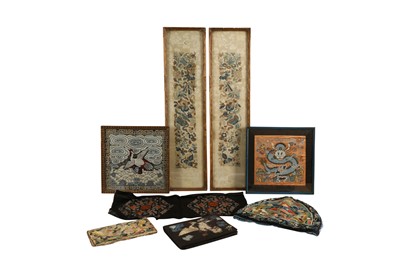Lot 743 - A SMALL GROUP OF CHINESE TEXTILES.