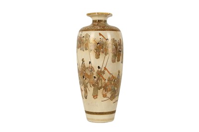 Lot 485 - A SATSUMA VASE BY KUSUNOBE.