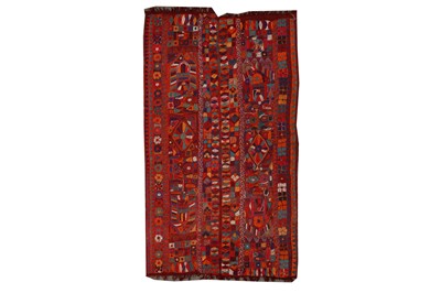 Lot 414 - A PATCHWORK CARPET