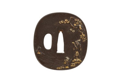 Lot 509 - AN IRON TSUBA.