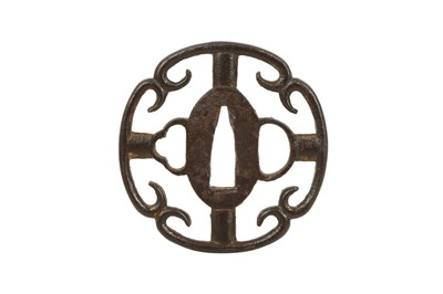 Lot 508 - AN IRON SUKASHI TSUBA.