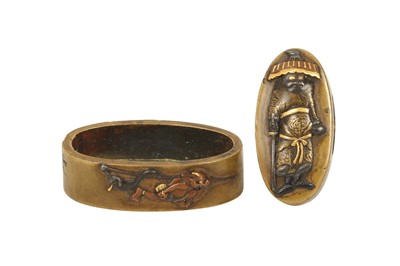 Lot 511 - A PAIR OF SENTOKU FUCHI-KASHIRA.