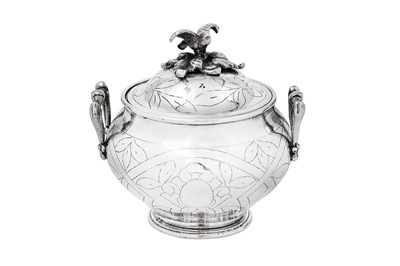 Lot 203 - A late 19th century Egyptian silver covered sugar bowl (sucrier), Cairo circa 1880 by Nisan Karanbogosyan