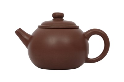 Lot 55 - A CHINESE YIXING ZISHA TEAPOT AND COVER.