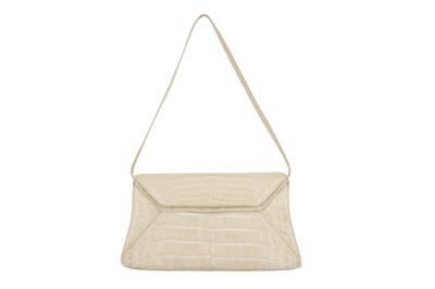 Lot 266 - λ Nancy Gonzalez Cream Crocodile Flap Bag