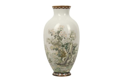 Lot 487 - A LARGE JAPANESE CLOISONNÉ VASE.