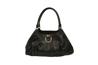 Lot 320 - λ Gucci Black Python D Ring Tote