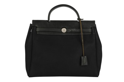 Lot 469 - Hermes Black Canvas Herbag PM