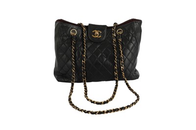 Lot 308 - Chanel Black Quilted Shoulder Bag