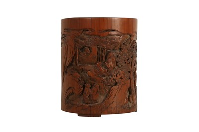 Lot 170 - A CHINESE BAMBOO BRUSH POT, BITONG.