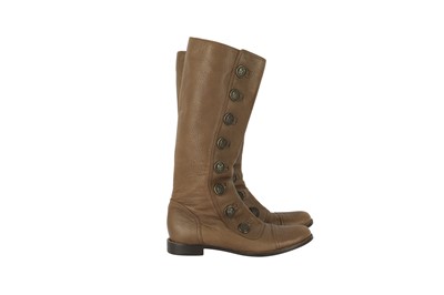 Lot 149 - Dolce & Gabbana Khaki Military Boot - Size 39.5