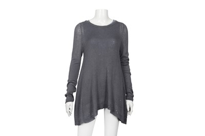 Lot 93 - Brunello Cucinelli Steel Grey Sequin Knit Jumper - Size M
