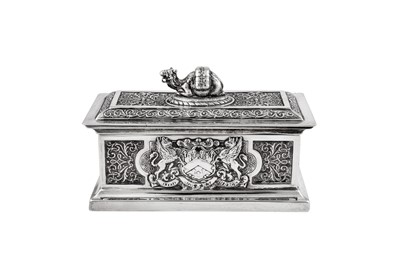 Lot 63 - A Victorian sterling silver commemorative box, London 1897 by John Marshall Spink (Spink & Son)