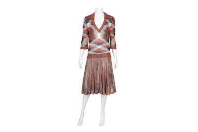 Lot 207 - Missoni Multi Knit Flared Dress - Size 46