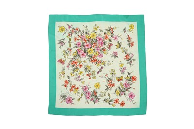 Lot 143 - Gucci Green 'V.Accornero' Silk Scarf