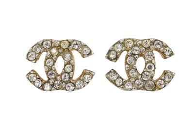 Lot 295 - Chanel Gold CC Logo Pierced Earrings