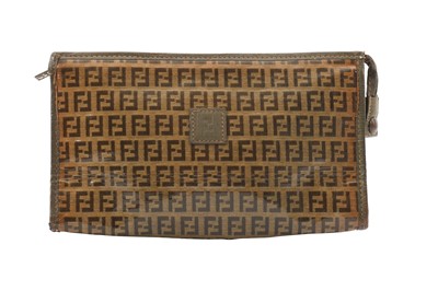 Lot 213 - Fendi Brown Monogram Cosmetic Bag