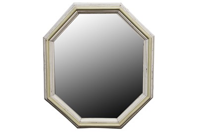 Lot 342 - AN OCTAGONAL OAK MIRROR