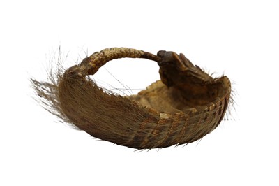 Lot 92 - TAXIDERMY: ZOOMORPHIC BIG HAIRY ARMADILLO (CHAETOPHRACTUS VILLOSUS) BASKET