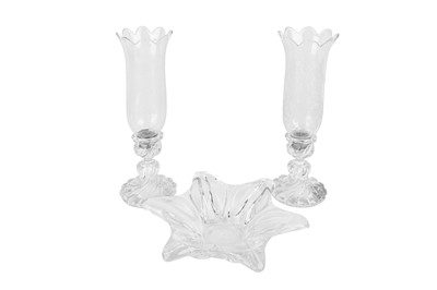 Lot 551 - A PAIR OF BACCARAT GLASS STORM SHADES, 20TH CENTURY