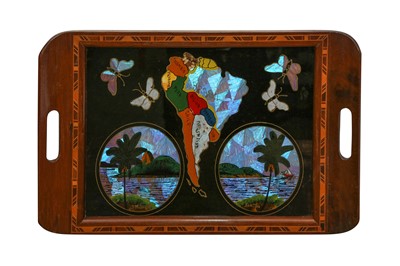 Lot 164A - TAXIDERMY/ ENTOMOLOGY: BUTTERFLY WINGS TRAY, EARLY-MID 20TH CENTURY