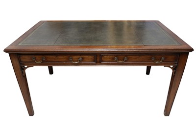 Lot 126 - A LATE 19TH CENTURY MAHOGANY WRITING TABLE
