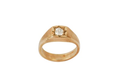 Lot 15 - A SINGLE DIAMOND RING