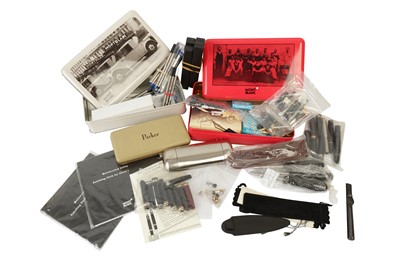Lot 63 - A COLLECTION OF MONTBLANC MEISTERSTUCK PEN LIDS, NIBS, CAPS AND BARRELLS