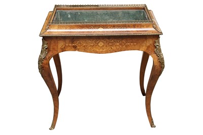 Lot 169 - A 19TH CENTURY FRENCH WALNUT AND INLAID RECTANGULAR PLANTER