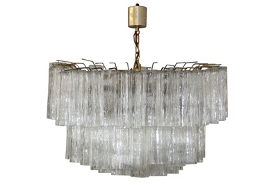 Lot 532 - AN ITALIAN MURANO THREE TIER CHANDELIER, CIRCA 1970