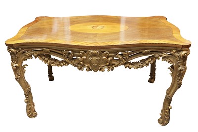 Lot 134 - A GILTWOOD CONSOLE TABLE, LATE 19TH CENTURY