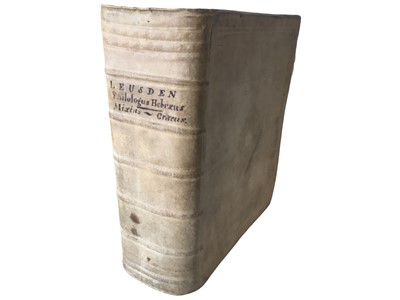 Lot 34 - Leusden: Philogus Hebraeus continens quaetiones hebraicas