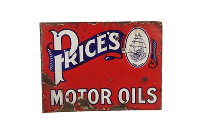 Lot 586 - A PRICE'S MOTOR OILS ENAMEL SIGN