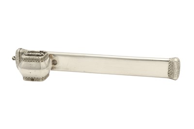 Lot 608 - AN OTTOMAN SILVER SCRIBE PEN BOX (DIVIT) WITH THE TUGHRA OF MAHMUD II (R. 1808 - 1839)