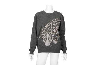 Lot 92 - Stella McCartney Grey Leopard Motif Jumper - Size 40