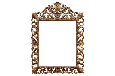 Lot 228 - AN ITALIAN FLORENTINE 19TH CENTURY CARVED, PIERCED AND GILDED FRAME
